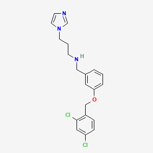 molecular formula C20H21Cl2N3O B12479699 N-{3-[(2,4-dichlorobenzyl)oxy]benzyl}-3-(1H-imidazol-1-yl)propan-1-amine 