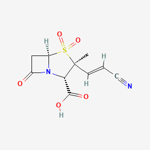 (5beta)-3-Methyl-3alpha-[(E)-2-cyanoethenyl]-7-oxo-4-thia-1-azabicyclo[3.2.0]heptane-2beta-carboxylic acid 4,4-dioxide