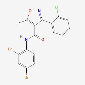 molecular formula C17H11Br2ClN2O2 B12479740 3-(2-chlorophenyl)-N-(2,4-dibromophenyl)-5-methyl-1,2-oxazole-4-carboxamide 