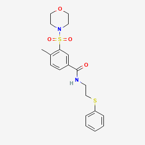 4-methyl-3-(morpholin-4-ylsulfonyl)-N-[2-(phenylsulfanyl)ethyl]benzamide