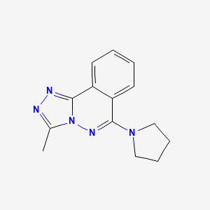 molecular formula C14H15N5 B12479759 3-Methyl-6-(pyrrolidin-1-yl)[1,2,4]triazolo[3,4-a]phthalazine 