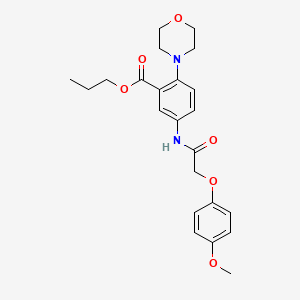 Propyl 5-{[(4-methoxyphenoxy)acetyl]amino}-2-(morpholin-4-yl)benzoate