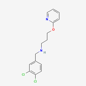 molecular formula C15H16Cl2N2O B12479789 N-(3,4-dichlorobenzyl)-3-(pyridin-2-yloxy)propan-1-amine 