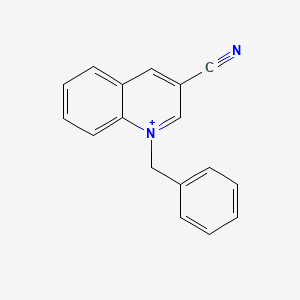 molecular formula C17H13N2+ B1247979 Quinolinium, 3-cyano-1-(phenylmethyl)- CAS No. 85289-84-5