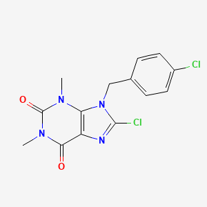 8-Chloro-9-[(4-chlorophenyl)methyl]-1,3-dimethylpurine-2,6-dione