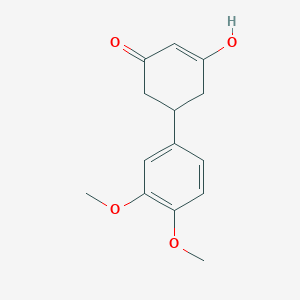 molecular formula C14H16O4 B12479806 5-(3,4-Dimethoxyphenyl)-3-hydroxycyclohex-2-en-1-one 