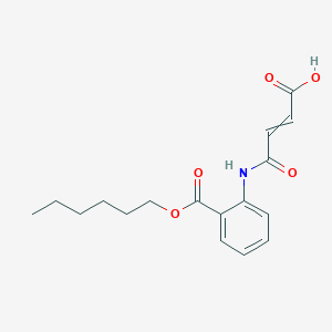 molecular formula C17H21NO5 B12479824 (2Z)-4-((2-[(Hexyloxy)carbonyl]phenyl)amino)-4-oxobut-2-enoic acid 