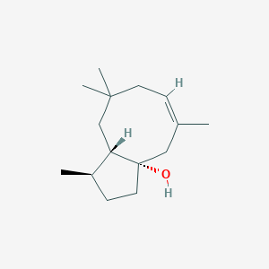 molecular formula C15H26O B1247983 (1R,3aS,5Z,9aS)-1,5,8,8-tetramethyl-2,3,4,7,9,9a-hexahydro-1H-cyclopenta[8]annulen-3a-ol 