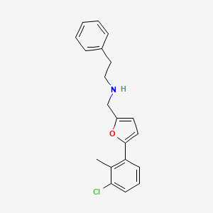 N-{[5-(3-chloro-2-methylphenyl)furan-2-yl]methyl}-2-phenylethanamine