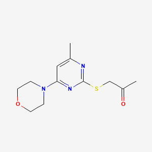 1-{[4-Methyl-6-(morpholin-4-yl)pyrimidin-2-yl]sulfanyl}propan-2-one