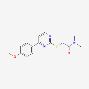 2-{[4-(4-methoxyphenyl)pyrimidin-2-yl]sulfanyl}-N,N-dimethylacetamide