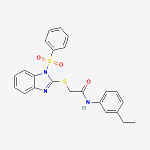 N-(3-ethylphenyl)-2-{[1-(phenylsulfonyl)-1H-benzimidazol-2-yl]sulfanyl}acetamide