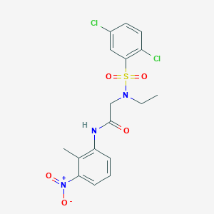 N~2~-[(2,5-dichlorophenyl)sulfonyl]-N~2~-ethyl-N-(2-methyl-3-nitrophenyl)glycinamide