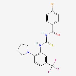 4-bromo-N-{[2-(pyrrolidin-1-yl)-5-(trifluoromethyl)phenyl]carbamothioyl}benzamide