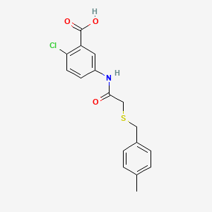 2-Chloro-5-({[(4-methylbenzyl)sulfanyl]acetyl}amino)benzoic acid