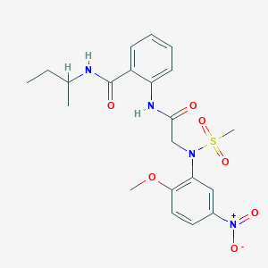 N-(butan-2-yl)-2-{[N-(2-methoxy-5-nitrophenyl)-N-(methylsulfonyl)glycyl]amino}benzamide