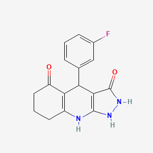 4-(3-fluorophenyl)-4,7,8,9-tetrahydro-1H-pyrazolo[3,4-b]quinoline-3,5(2H,6H)-dione