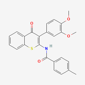 molecular formula C25H21NO4S B12479966 N-[3-(3,4-dimethoxyphenyl)-4-oxothiochromen-2-yl]-4-methylbenzamide 