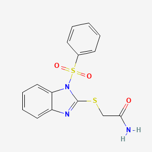 2-{[1-(phenylsulfonyl)-1H-benzimidazol-2-yl]sulfanyl}acetamide