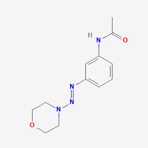 molecular formula C12H16N4O2 B12479971 N-{3-[(E)-morpholin-4-yldiazenyl]phenyl}acetamide 