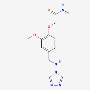 2-{2-methoxy-4-[(4H-1,2,4-triazol-4-ylamino)methyl]phenoxy}acetamide