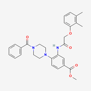 molecular formula C29H31N3O5 B12479989 Methyl 3-{[(2,3-dimethylphenoxy)acetyl]amino}-4-[4-(phenylcarbonyl)piperazin-1-yl]benzoate 