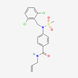 4-[(2,6-dichlorobenzyl)(methylsulfonyl)amino]-N-(prop-2-en-1-yl)benzamide