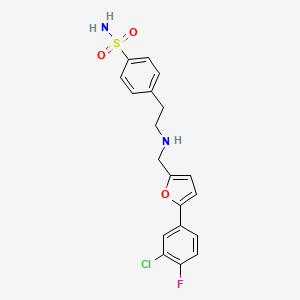 4-[2-({[5-(3-Chloro-4-fluorophenyl)furan-2-yl]methyl}amino)ethyl]benzenesulfonamide