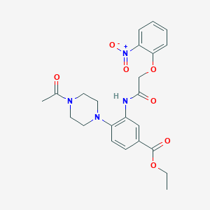 Ethyl 4-(4-acetylpiperazin-1-yl)-3-{[(2-nitrophenoxy)acetyl]amino}benzoate