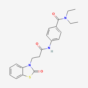 N,N-diethyl-4-{[3-(2-oxo-1,3-benzothiazol-3(2H)-yl)propanoyl]amino}benzamide