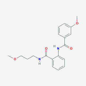 molecular formula C19H22N2O4 B12480065 2-{[(3-methoxyphenyl)carbonyl]amino}-N-(3-methoxypropyl)benzamide 