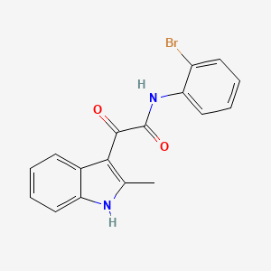 molecular formula C17H13BrN2O2 B12480101 N-(2-bromophenyl)-2-(2-methyl-1H-indol-3-yl)-2-oxoacetamide 