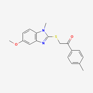 2-[(5-methoxy-1-methyl-1H-benzimidazol-2-yl)sulfanyl]-1-(4-methylphenyl)ethanone