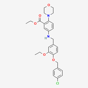 Ethyl 5-({4-[(4-chlorobenzyl)oxy]-3-ethoxybenzyl}amino)-2-(morpholin-4-yl)benzoate