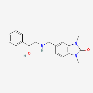 molecular formula C18H21N3O2 B12480140 5-{[(2-hydroxy-2-phenylethyl)amino]methyl}-1,3-dimethyl-1,3-dihydro-2H-benzimidazol-2-one 