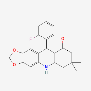 10-(2-fluorophenyl)-7,7-dimethyl-6,7,8,10-tetrahydro[1,3]dioxolo[4,5-b]acridin-9(5H)-one