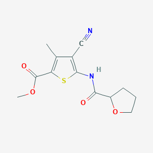 molecular formula C13H14N2O4S B12480180 Methyl 4-cyano-3-methyl-5-[(tetrahydrofuran-2-ylcarbonyl)amino]thiophene-2-carboxylate 