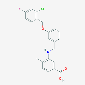 3-({3-[(2-Chloro-4-fluorobenzyl)oxy]benzyl}amino)-4-methylbenzoic acid