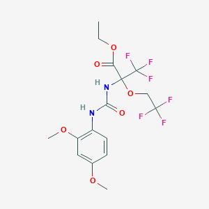 ethyl N-[(2,4-dimethoxyphenyl)carbamoyl]-3,3,3-trifluoro-2-(2,2,2-trifluoroethoxy)alaninate