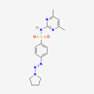 N-(4,6-dimethylpyrimidin-2-yl)-4-[(E)-pyrrolidin-1-yldiazenyl]benzenesulfonamide