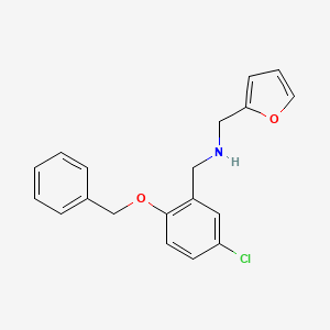 1-[2-(benzyloxy)-5-chlorophenyl]-N-(furan-2-ylmethyl)methanamine