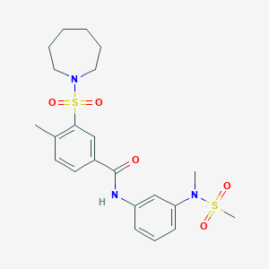 3-(azepan-1-ylsulfonyl)-4-methyl-N-{3-[methyl(methylsulfonyl)amino]phenyl}benzamide