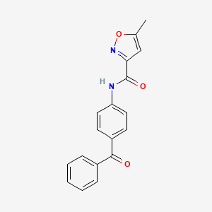 5-methyl-N-[4-(phenylcarbonyl)phenyl]-1,2-oxazole-3-carboxamide