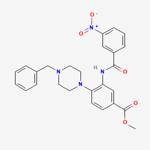 Methyl 4-(4-benzylpiperazin-1-yl)-3-{[(3-nitrophenyl)carbonyl]amino}benzoate