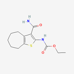 ethyl (3-carbamoyl-5,6,7,8-tetrahydro-4H-cyclohepta[b]thiophen-2-yl)carbamate