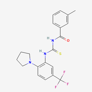 3-methyl-N-{[2-(pyrrolidin-1-yl)-5-(trifluoromethyl)phenyl]carbamothioyl}benzamide