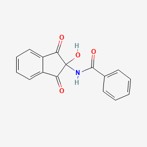 molecular formula C16H11NO4 B12480369 N-(2-hydroxy-1,3-dioxo-2,3-dihydro-1H-inden-2-yl)benzamide 