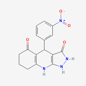 3-hydroxy-4-(3-nitrophenyl)-1,4,6,7,8,9-hexahydro-5H-pyrazolo[3,4-b]quinolin-5-one