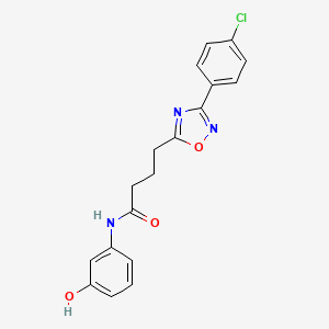 4-[3-(4-chlorophenyl)-1,2,4-oxadiazol-5-yl]-N-(3-hydroxyphenyl)butanamide