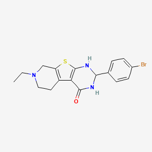 5-(4-bromophenyl)-11-ethyl-8-thia-4,6,11-triazatricyclo[7.4.0.02,7]trideca-1(9),2(7)-dien-3-one